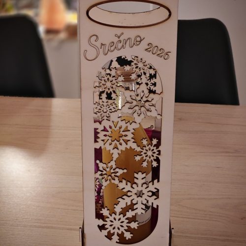 Luksuzna lesena embalaža za steklenico