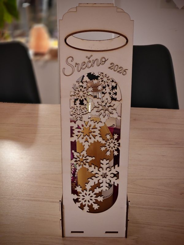 Luksuzna lesena embalaža za steklenico