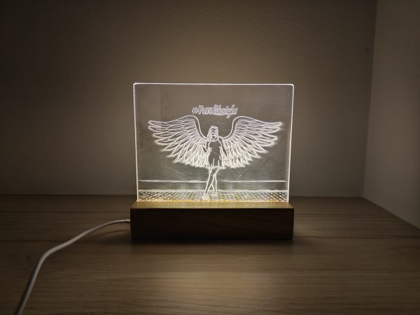 Nočna led lučka gravirana